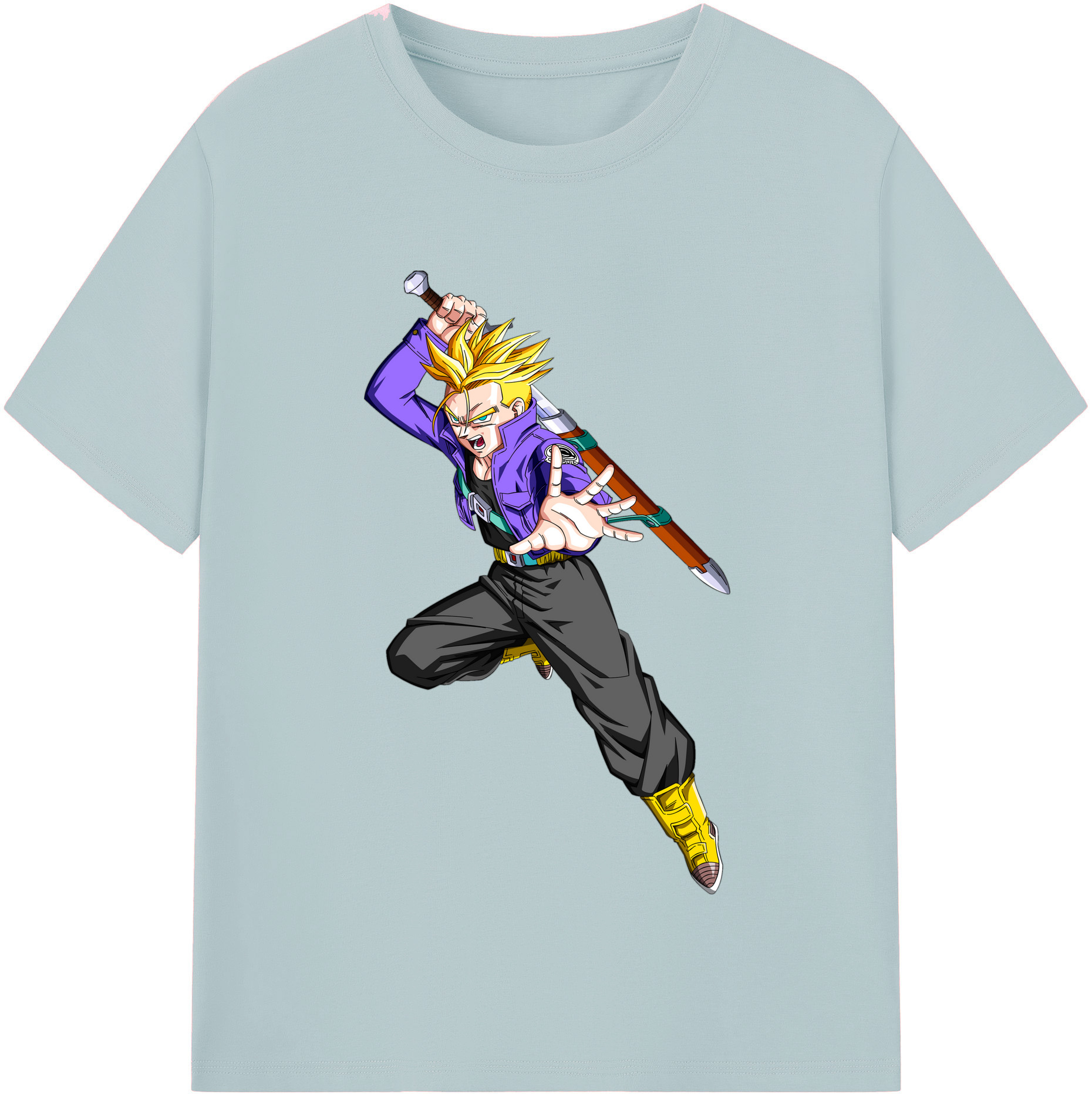 （画像用） ドラゴンボール トランクス（Torankusu）DRAGON BALL Trunks 綿100％半袖Tシャツ（フロントプリント）